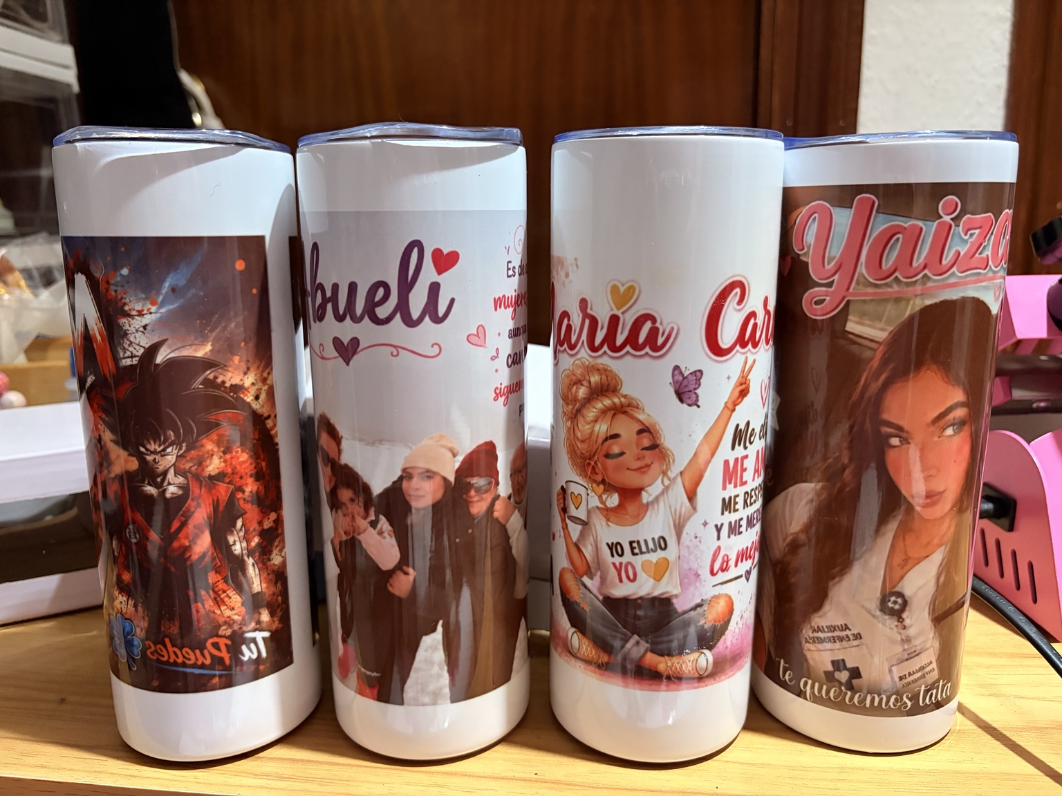 Colección de vasos térmicos personalizados